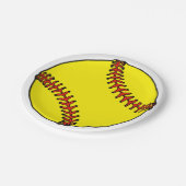 ソフトボールパーティー紙プレート ペーパープレート (アングル)