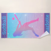 ソフトボールビーチタオル ビーチタオル (正面)