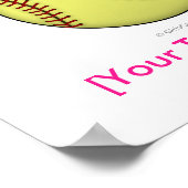 ソフトボールピンク ポスター (角)