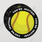 ソフトボールファン 招待状 (正面/裏面)