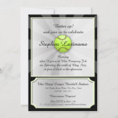 ソフトボールフィールドパス退職パーティの招待状 招待状 (裏面)