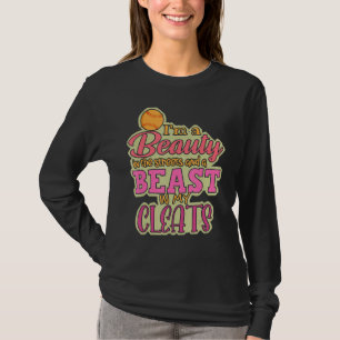 ソフトボールプリント美しいイン通りビーズインマイクラス Tシャツ