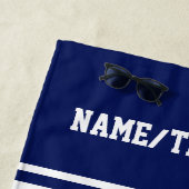 ソフトボールプレーヤー数チームクラブ名前のカスタム色 ビーチタオル (インサイチュ)