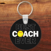 ソフトボールベストコーチ常カスタムにチームカラースポーツ キーホルダー (裏面)