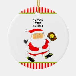 ソフトボールホリデーギフト セラミックオーナメント