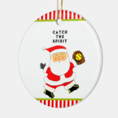 ソフトボールホリデーギフト セラミックオーナメント (左)