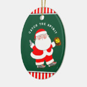 ソフトボールホリデーギフト セラミックオーナメント (左)