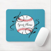 ソフトボールマウスパッド- HAMbyWG – アクア マウスパッド (マウス)