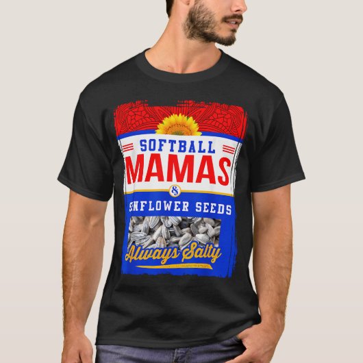 ソフトボールママとひまわりの種は永遠に Tシャツ (正面)