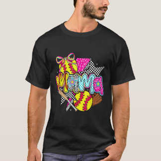 ソフトボールママママソフトボールゲームデイビーブマザーズ Tシャツ
