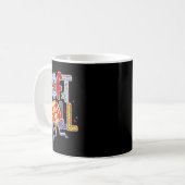 ソフトボールママ 楽しい野球ママ 母の日 コーヒーマグカップ (正面左)