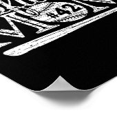 ソフトボールママ #42 ユニフォーム お気に入りの選手 Tシャツ ママ ポスター (角)