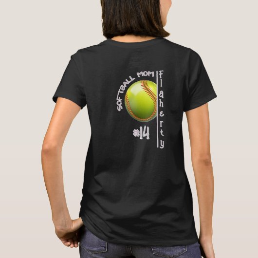 ソフトボールママTシャツ Tシャツ (裏面)