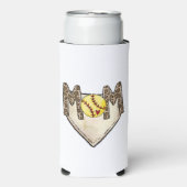 ソフトボールマムホームプレートジャージーナンバーヒョウ スリム缶クーラー (Seltzer正面)