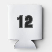 ソフトボールマムレオパードホームプレートカスタム番号 缶クーラー (裏面)