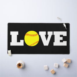 ソフトボールラブファストピッチソフトボール選手またはコーチ デスクマット