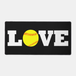 ソフトボールラブファストピッチソフトボール選手またはコーチ デスクマット