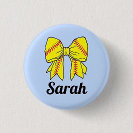 ソフトボールリボンボウカスタム 缶バッジ