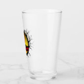 ソフトボールロゴ、ソフトボール名前をカスタムする、ソフトボールギフト タンブラーグラス (左)