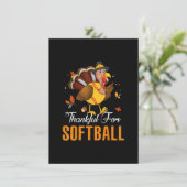 ソフトボール七面鳥サンクスギビングデイおもしろいスポーツ 招待状 (スタンド正面)