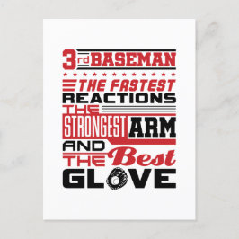 ソフトボール三塁手三塁手 ポストカード