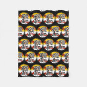 ソフトボール両球のママの日ママ フリースブランケット (正面)