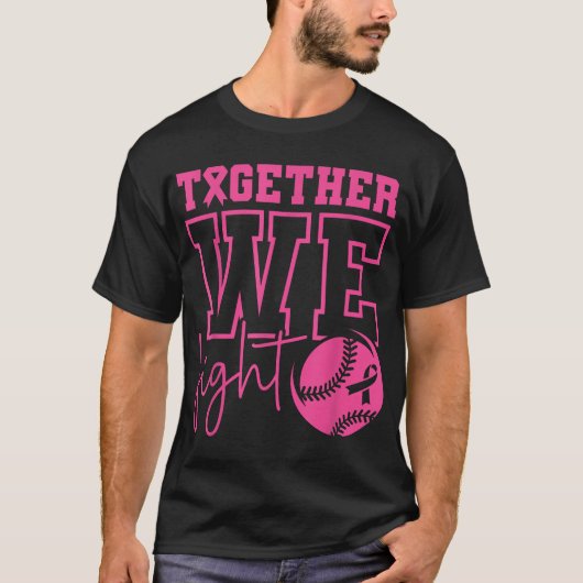 ソフトボール乳がん啓発活動で団結して闘おう Tシャツ (正面)
