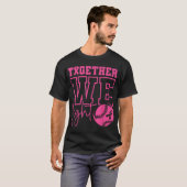 ソフトボール乳がん啓発活動で団結して闘おう Tシャツ (正面フル)