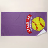 ソフトボール全星 ビーチタオル (正面)