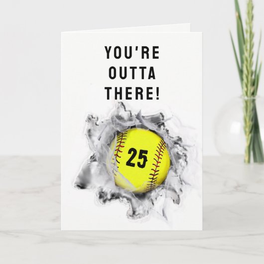 ソフトボール卒業カード カード (正面)
