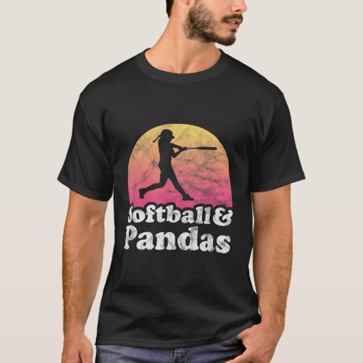 ソフトボール及びパンダ又はパンダ Tシャツ (正面)
