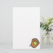 ソフトボール及び手袋 便箋 (スタンド正面)