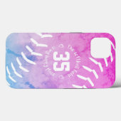 ソフトボール場は私の幸せな場所だ Case-Mate iPhoneケース (裏面 (横))