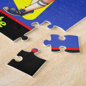 ソフトボール女子スターバッタースイングパーソナライズされた ジグソーパズル (側面)