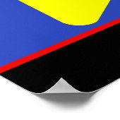 ソフトボール女子スターバッタースイングパーソナライズされた ポスター (角)