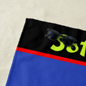 ソフトボール女子スターパーソナライズされた投手 ビーチタオル (インサイチュ)