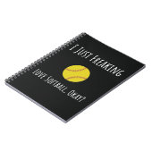 ソフトボール女子チームギフトスポーツ ノートブック (左側)