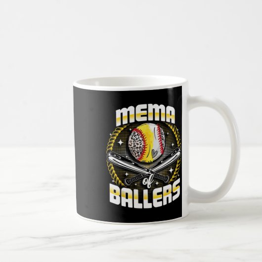 ソフトボール好きのための母の日とクリスマス コーヒーマグカップ (右)
