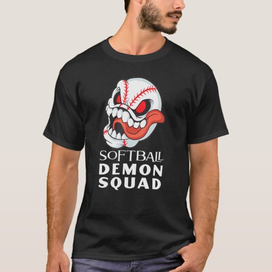 ソフトボール悪魔部隊 ソフトボール Tシャツ (正面)