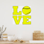 ソフトボール愛のポスター ポスター (キッチン)