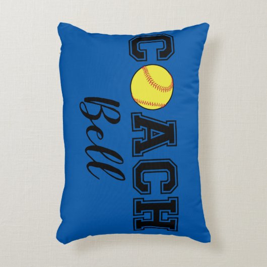 ソフトボール感謝していコーチのプレゼント – 打ち上げ！ アクセントクッション (正面(垂直))