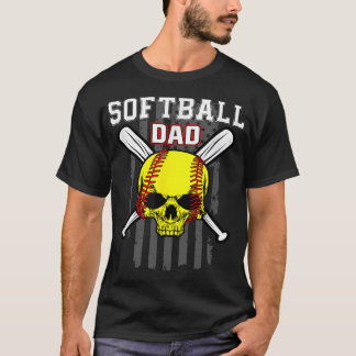 ソフトボール投手打手捕手スカルパパヴィンテージ Tシャツ