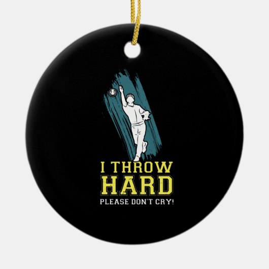 ソフトボール投手 セラミックオーナメント (正面)