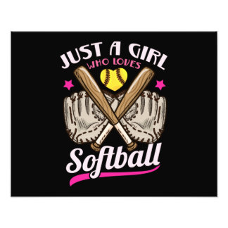 ソフトボール捕手用ソフトボール棋士 フォトプリント           