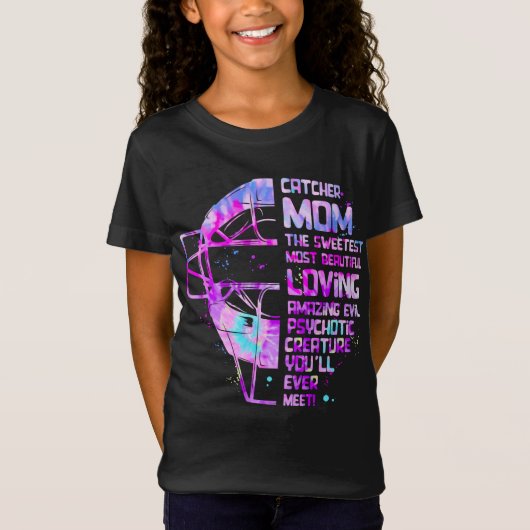 ソフトボール捕手mom最も美しいL Tシャツ (正面)