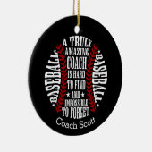 ソフトボール本当に素晴らしいコーチを見つけることが懸命である セラミックオーナメント (右)