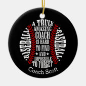 ソフトボール本当に素晴らしいコーチを見つけることが懸命である セラミックオーナメント (正面)