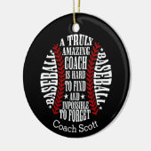 ソフトボール本当に素晴らしいコーチを見つけることが懸命である セラミックオーナメント (左)