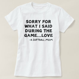 ソフトボール母おもしろい引用文 | ソフトボールことわざ Tシャツ