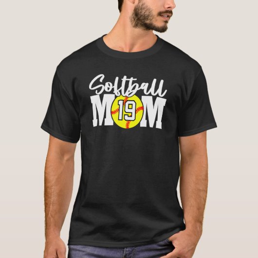 ソフトボール母19番 Tシャツ (正面)